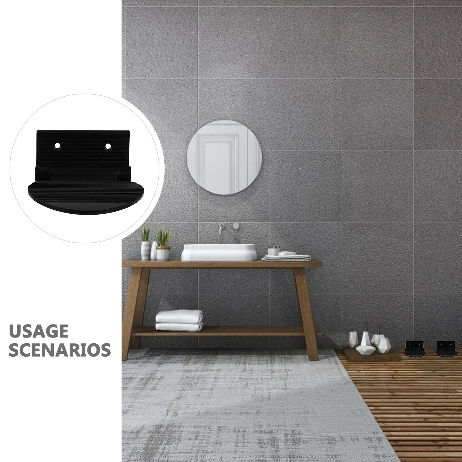 

Нескользящая подставка для ног, педаль для душа, устойчивая к ржавчине подставка для ног, космическая алюминиевая подставка для ванной комнаты для взрослых, толстый пол, многофункциональный для детей, беременных