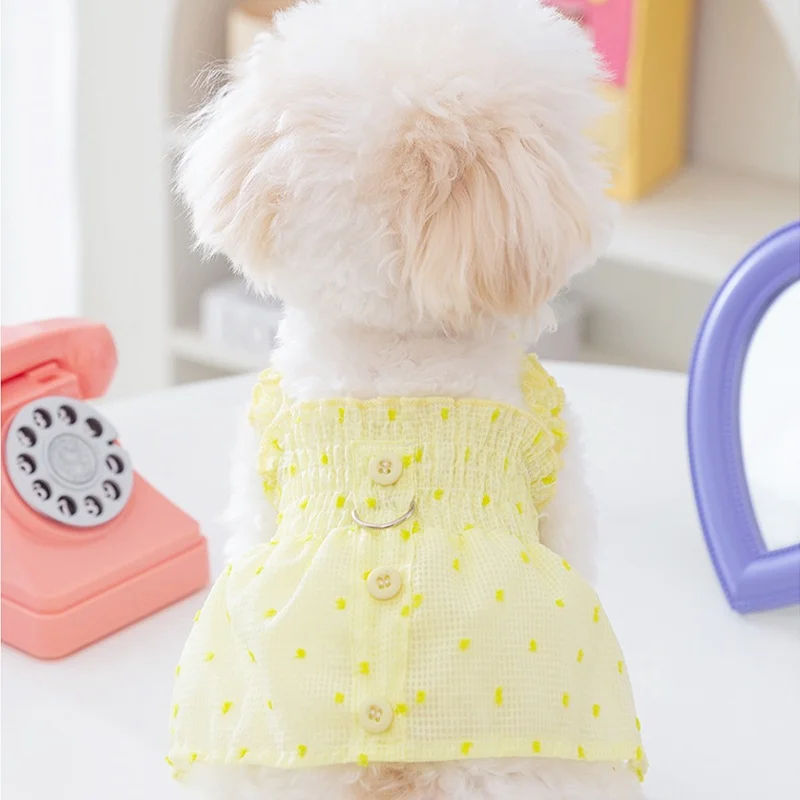 Summer Pet Dog Clothes Fashion Dog Princess Dress Sweet Puppy Dresses Plaid Print Cat Suspender Skirt Pet Product Dogs Apparel