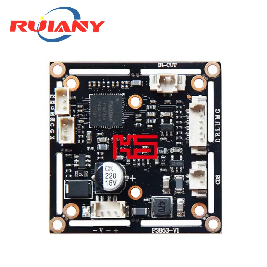 Câmera de Monitoramento Eletrônico HS Security, Módulo 4MP, Iluminação Ultra Baixa, 4 Motherboard Suave, FH8538M, GC4653