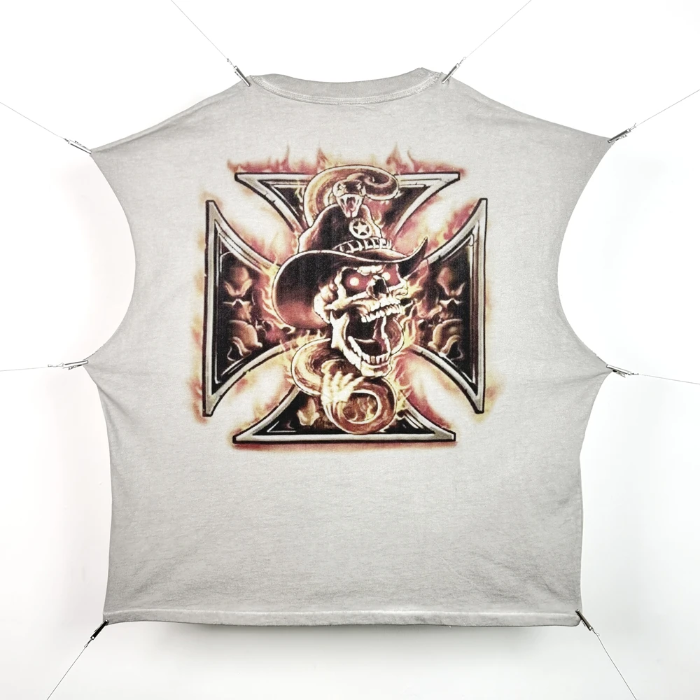 

Yao Fashion Streetwear Oversize Loose Casual Vintage Retro High Quality Graphics Print Men Clothing Tank Vest For Men Unisex