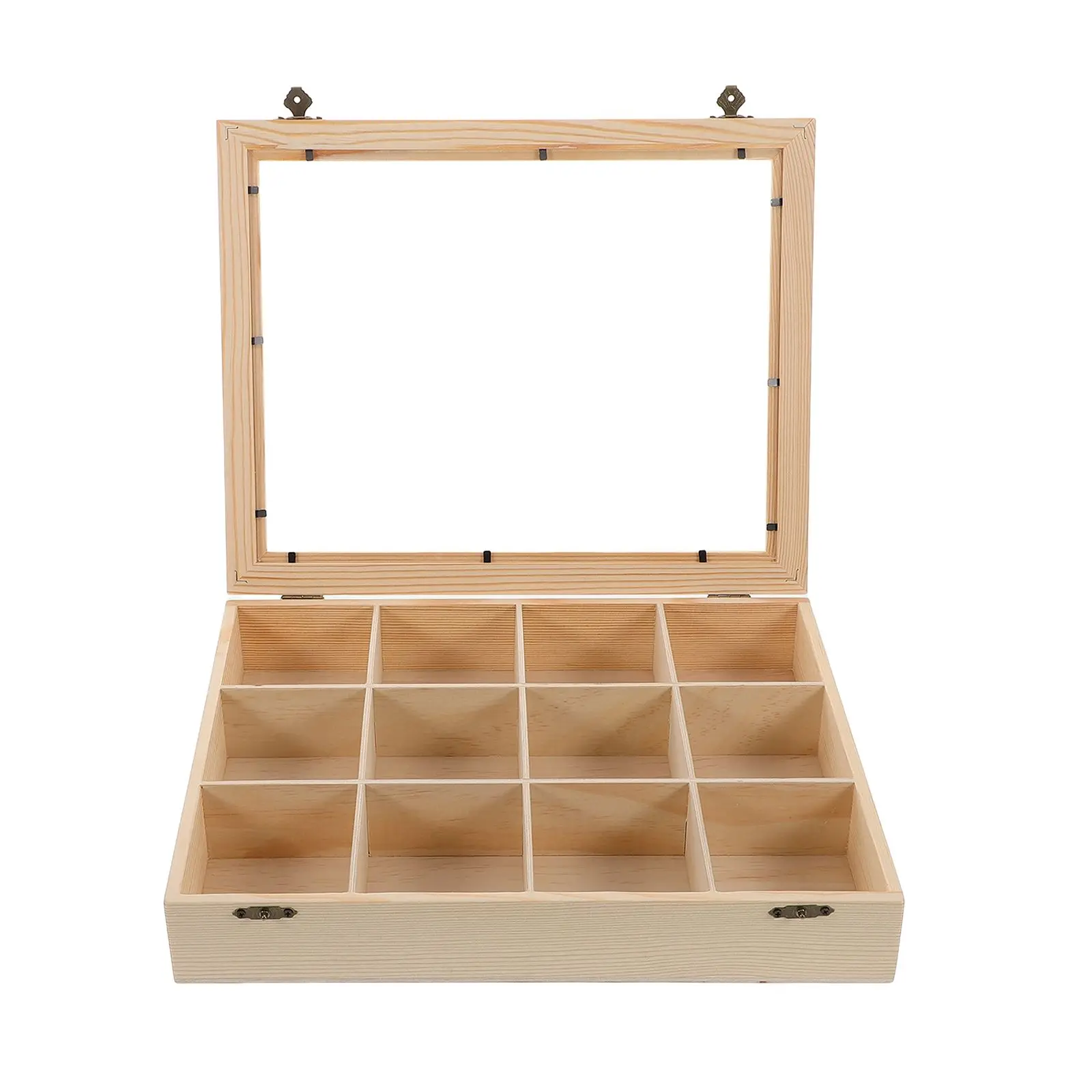 

Wooden Rock Collection Box Mineral Specimen Container Display Case for Crystal Organizer Teaching Equipment