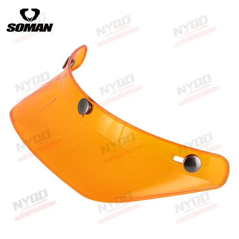 3-Button Helmet Face Mask Sunshade Universal Retro Windproof Flip Motorcycle Accessories Exposed Motorcycle Helmet view 4