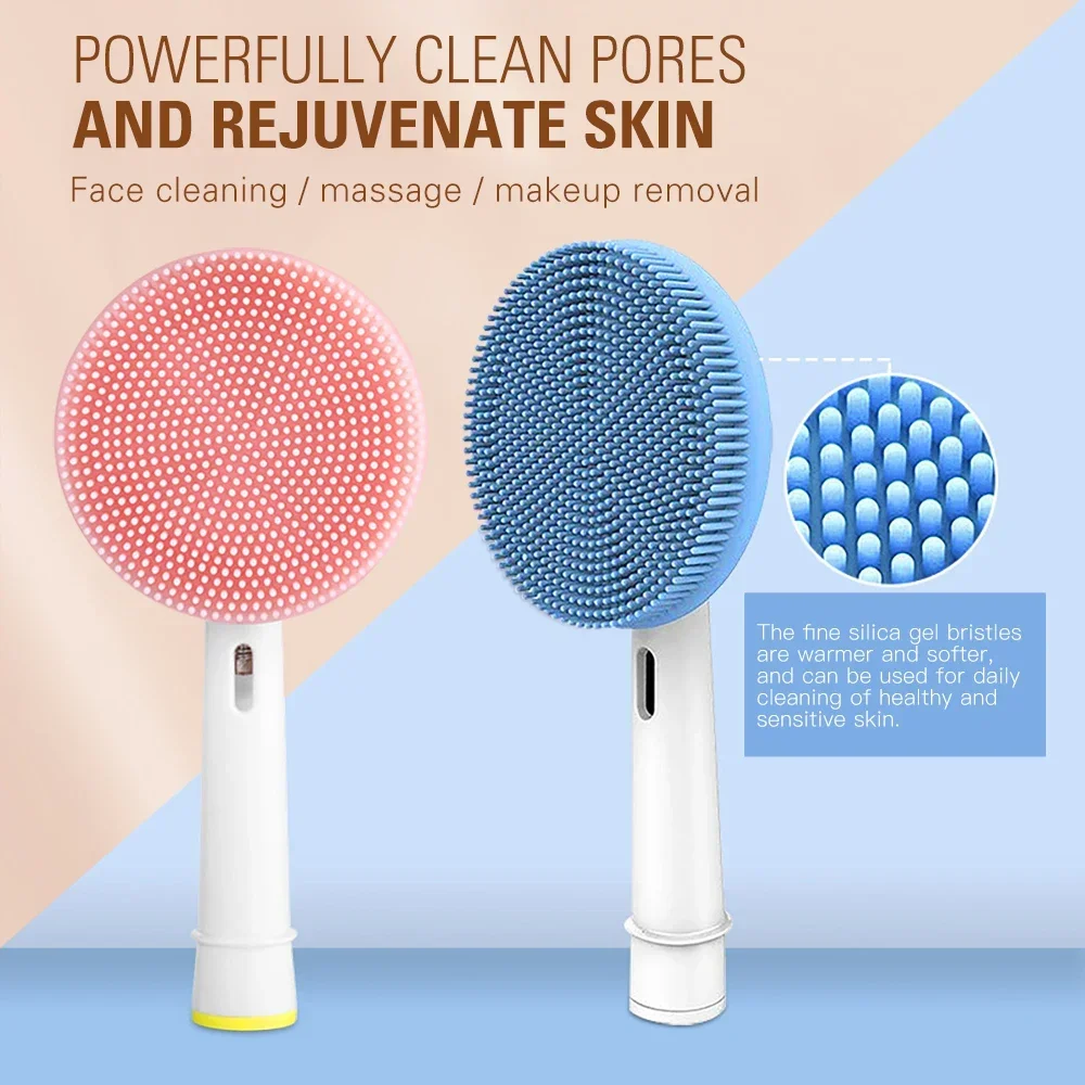 Toothbrush Handle Facial Massager Cleanser Brush Heads Massage For Face Facial Cleansing Brush Head Suitable For Electric