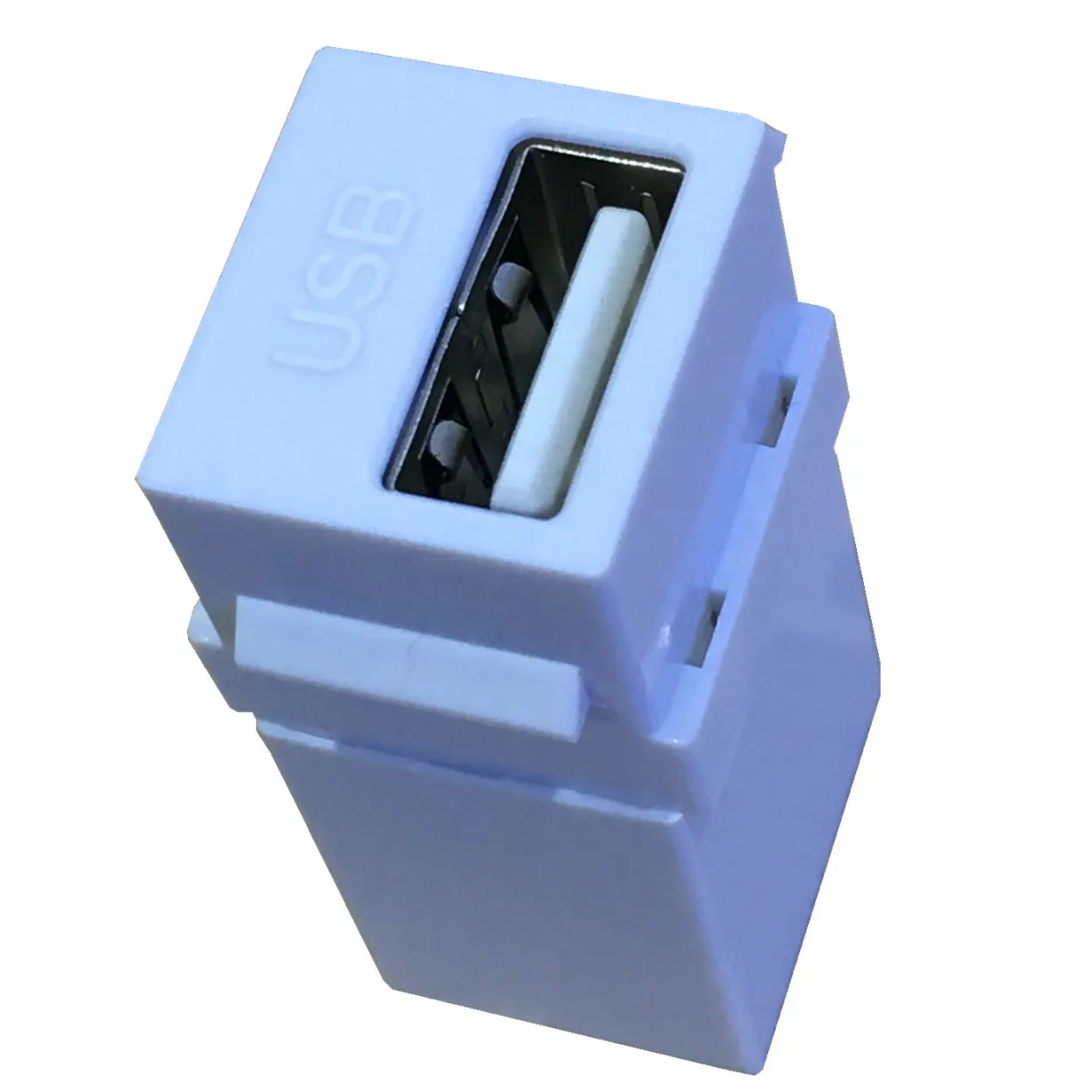 الأذن USB 2.0 أنثى إلى أنثى وحدة الحائط شنت الجدار التوصيل USB 2.0 محول وحدة لوحة الحائط أسود/أبيض