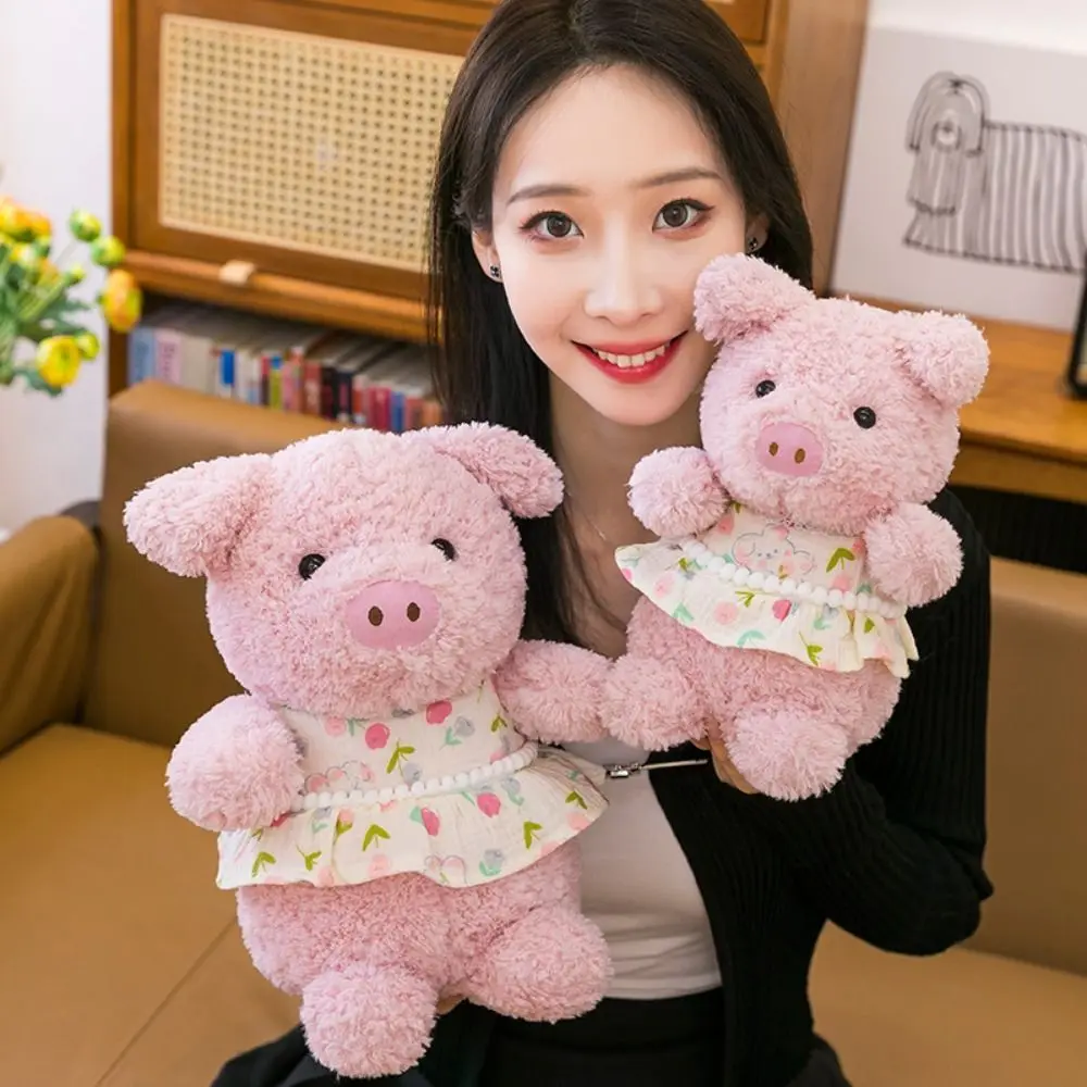 

Sitting Animal Bear Plush Toy Collection Little pig Little rabbit Stuffed Doll Wearing Shirts 24cm Animal Plush Doll