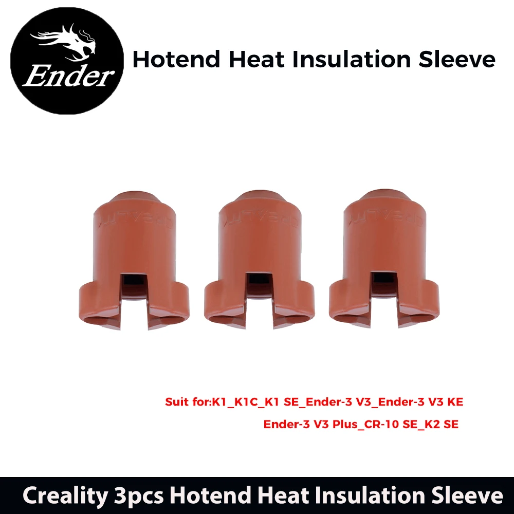 Creality Hotend Heat Insulation Sleeve 3pc 3d Printer Parts for K1_K1C_Ender-3 V3_Ender-3 V3 Plus_CR-10 SE