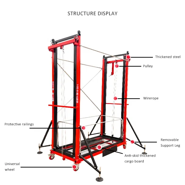 Elevador de tijera eléctrico, plataformas de trabajo de andamio de acero, mesas elevadoras móviles, 2M, 3M, 4M, 5M, 6M, 8M, 10M, nuevo Motor central usado en condiciones