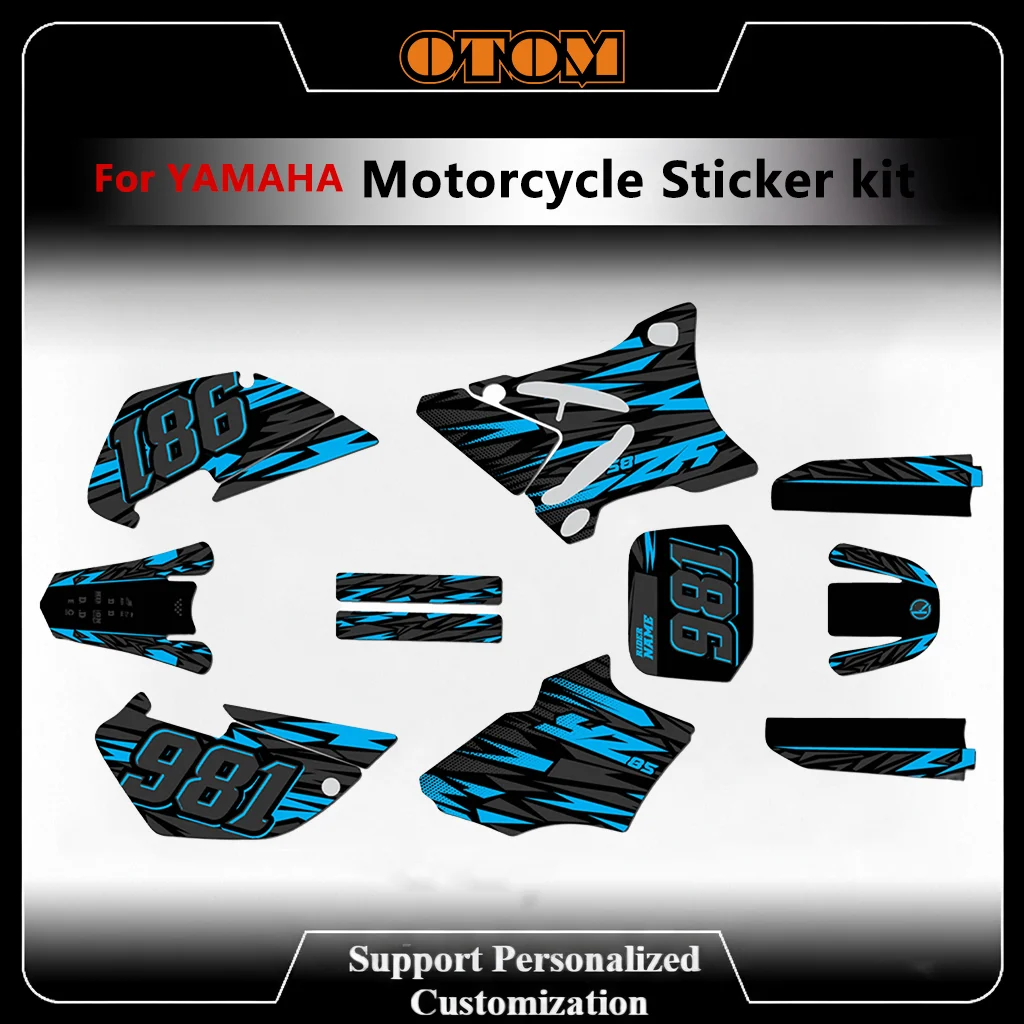 

OTOM For Yamaha YZ85 YZ 85 2002-2014 Full Set Motorcycle Graphics Decals Kits Number Name Background Custom Stickers