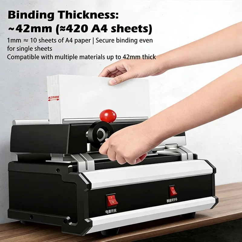 Picture 5: 220v Hot Melt Glue Binding Machine Contract Document Binding Machine File Cover Bindin g Small Manual Desktop Binding Machine