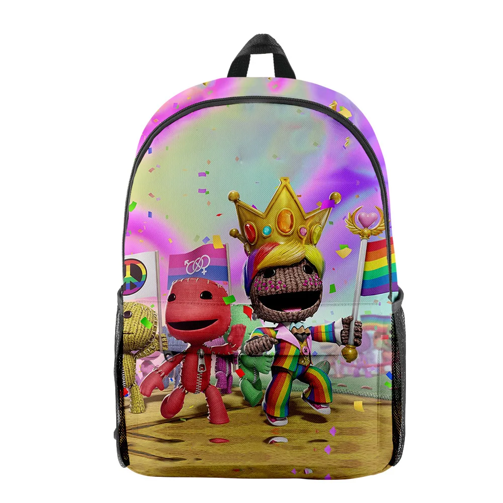 Sackboy nowy Harajuku plecak Anime dorosłych Unisex torby dla dzieci Casual Daypack szkolne torby Anime plecak dla dzieci chłopców