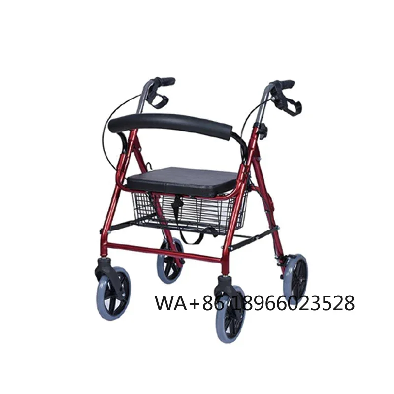 

Mobility Aids Lightweight 4 Wheel Folding Rollator Walker With Seat