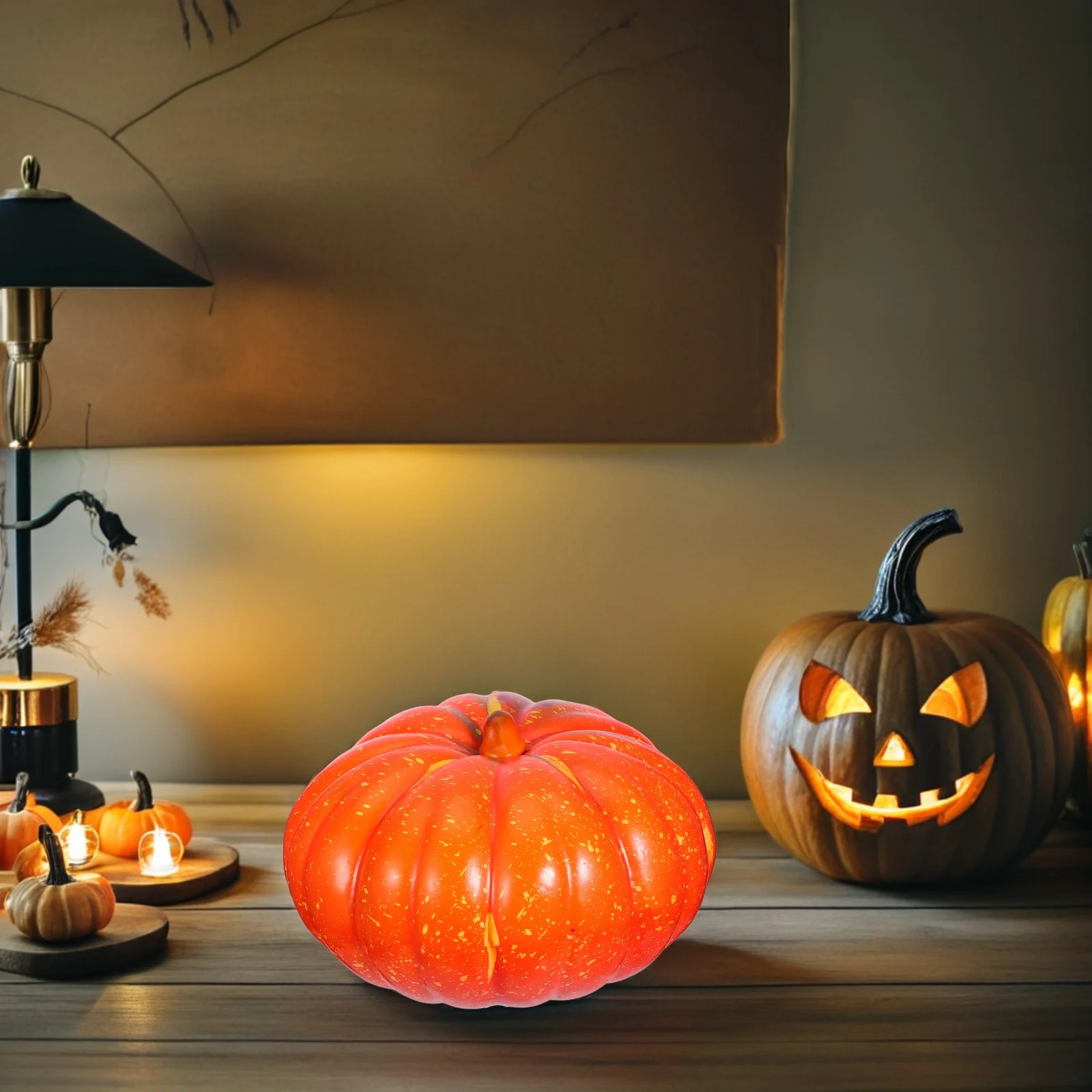 

Fake Pumpkins for Decorating 7 Piece Set Realistic Fall Table Decor Orange Harvest Thanksgiving Party Home Decoration