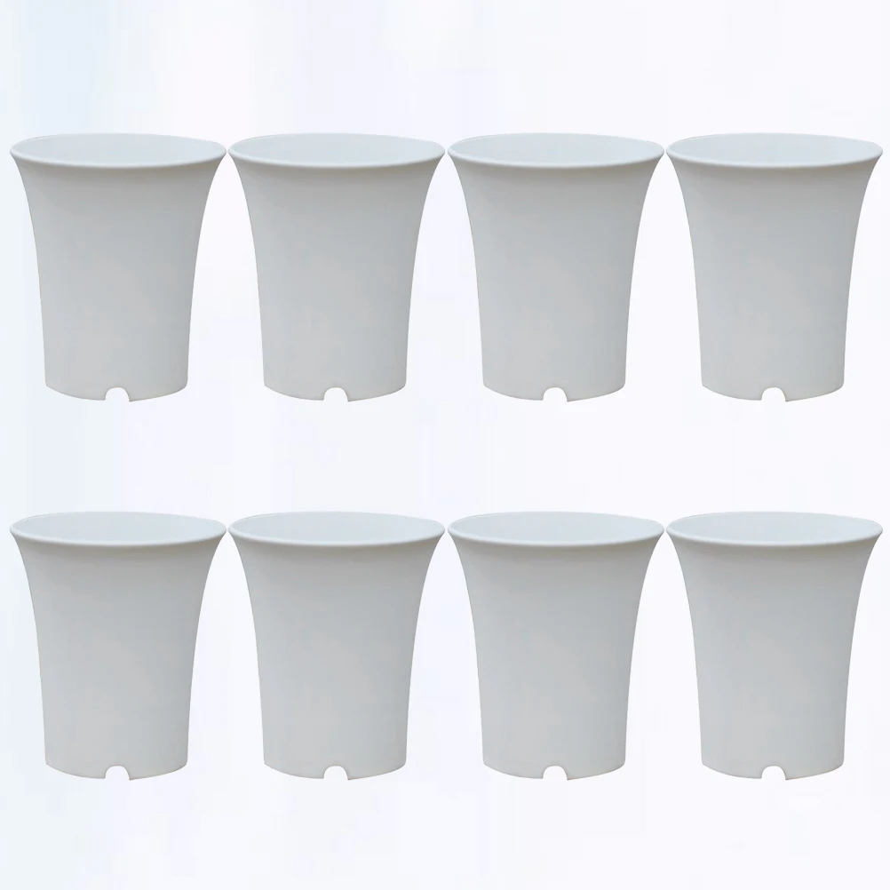 

10PCS Plastic Flowerpot Mini Round Succulent Plant Pots Small Lightweight Planter Nursery Home Office Balcony Garden Container