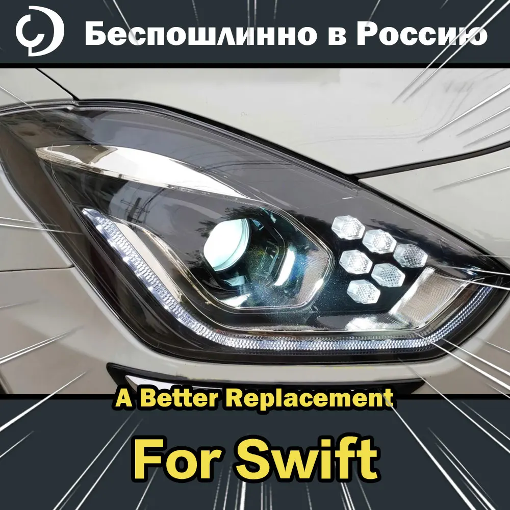 Car Styling Headlights for Maruti Suzuki Swift Dzire 2018-2022 LED Headlight DRL Head Lamp Led Projector Automotive Accessories