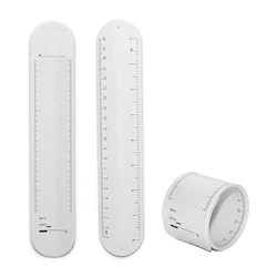 Wearable Notepad Silicone Memo Wrist Band Reminder Bracelet Waterproof to Do List Stap and Ruler   Erasable with Oil-based Pen