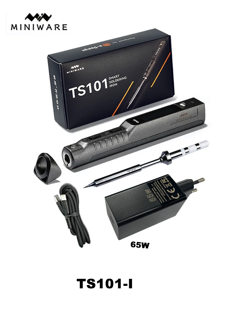 Miniware Ts101 Soldeerbout Elektrische 65W Temperatuur Geprogrammeerd Lcd Nieuwe Verbeterde Ts100 Met Soldeertip Set