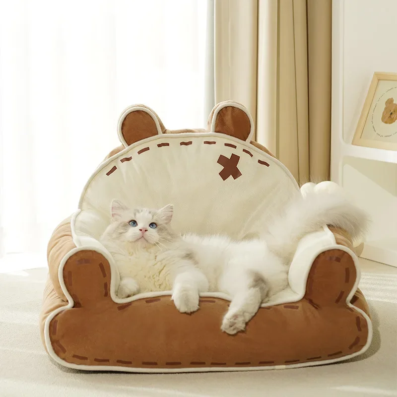 

Pet Sofa Bed Kitten Comfortable Fashion Pet House Dog Sofa Nest Cat Couch Bed for Room Small Medium Dogs Cats Pet Puppy Home