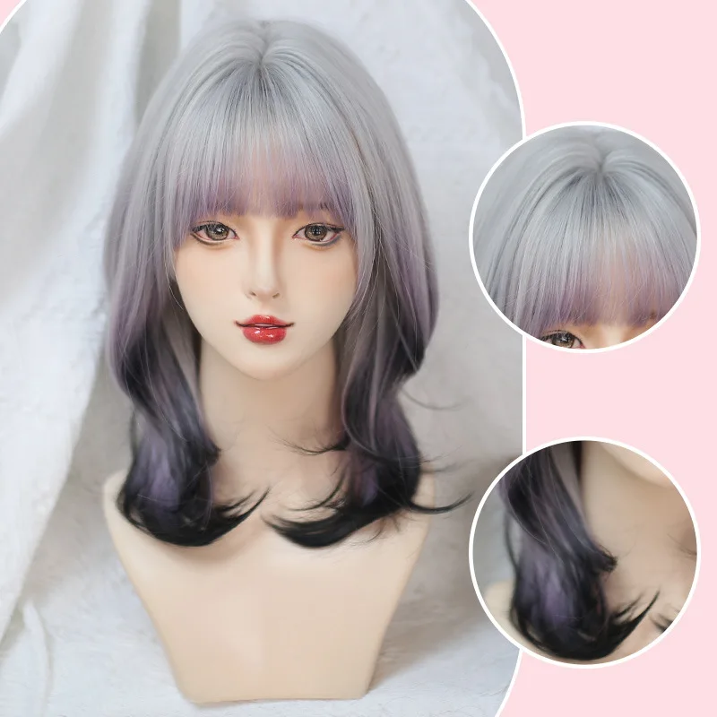 

Wig Lolita Shaoluo full head cover can be salt or sweet, simulated whole wig cover cos daily wig full head cover