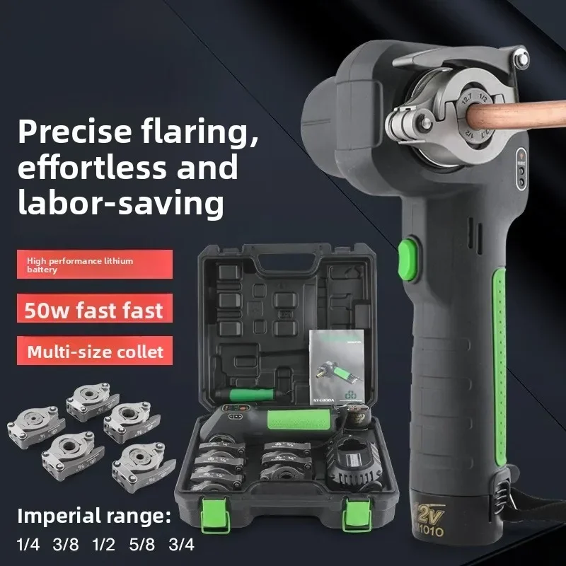 ST-E800A Electric Flaring Tool Lithium Battery Copper Pipe Expander Set for HVAC Air Conditioning Flaring Kit