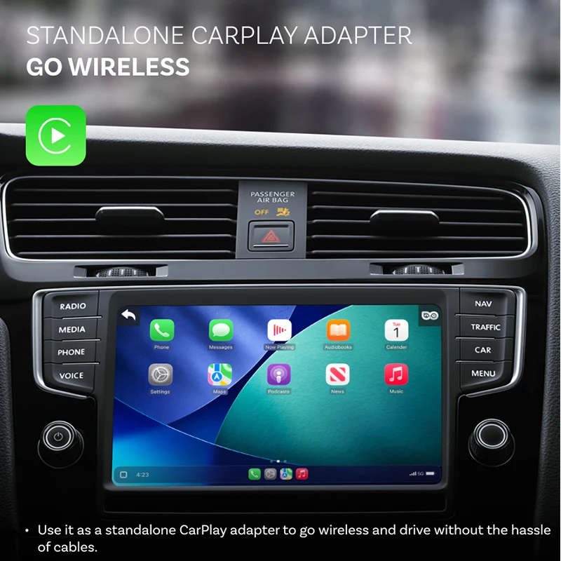 Ottocast Cabin Care Adaptador inalámbrico CarPlay Cámara para coche de bebé 1080P HD 150 °   Monitor de asiento trasero de visión nocturna gran angular para automóvil 98%