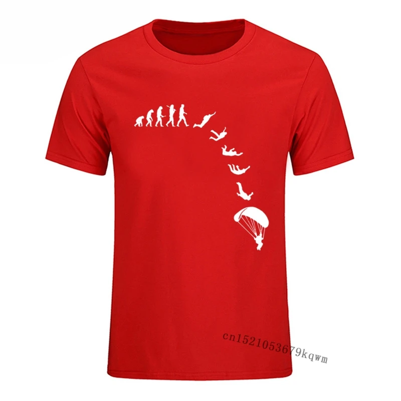 Go Skydiving Evolution Funny New Tops T Shirt Halloween Men T-Shirt Cotton Matching T-shirt Harajuku Fashion Droshipping