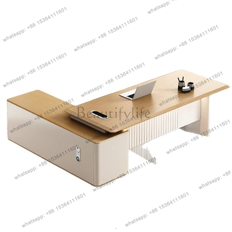 Office boss table light luxury high sense modern simple large desk office furniture