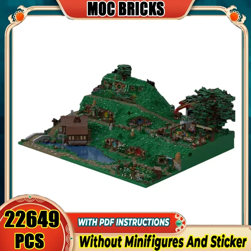 

Moc Building Blocks Movie Scene Bag End House Model Technology Bricks DIY Assembly Magical Rings Tribe Street View Toys Gifts