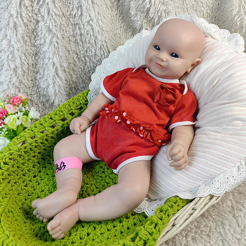 

WW1563 46cm Silicone Reborn Doll 3200g Baby Toy 18inch Reborn Baby