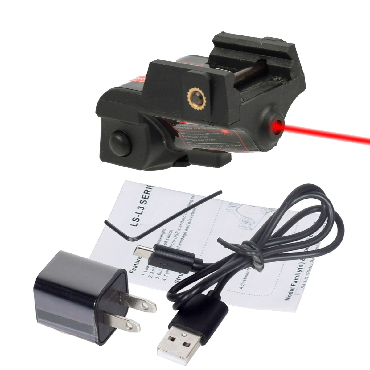 

Тактический USB-перезаряжаемый лазерный целеуказатель с красной, зеленой и синей точками для самообороны