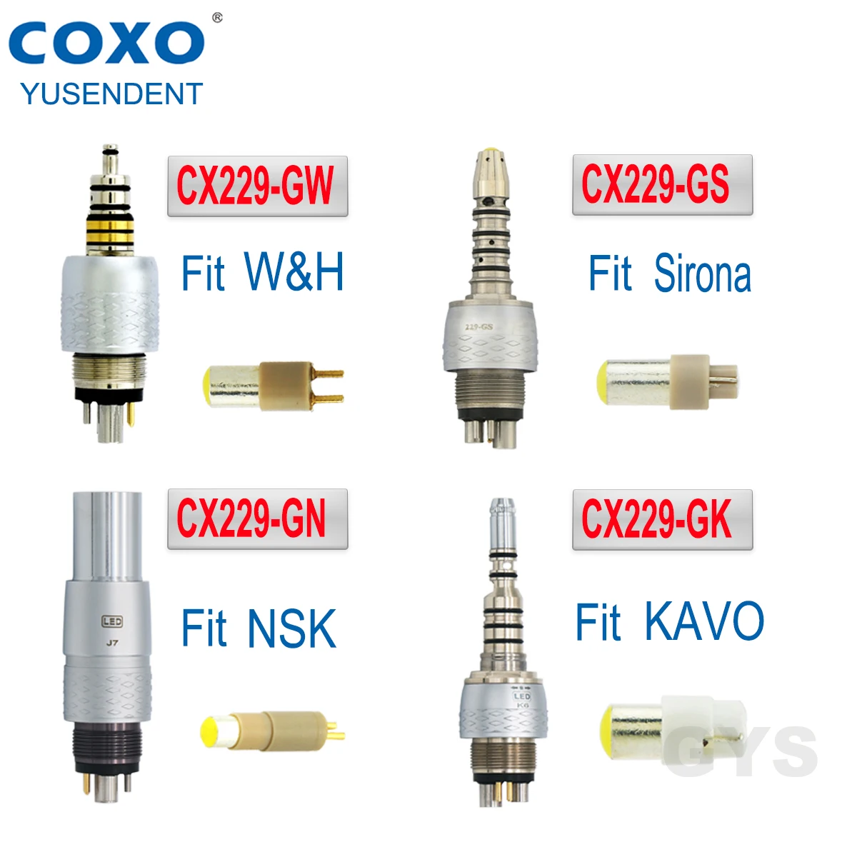 COXO Dental 6 Pin LED Coupling LED Bulb For Fiber Optic High Speed Handpiece Fit KAVO NSK WH SIRONA Dentist Instruments Tools