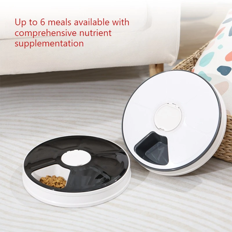 

6 Meals Automatic Pet Feeder Timed Cat Dog Food Dispenser Smart Control Electric Dry Food Feeder