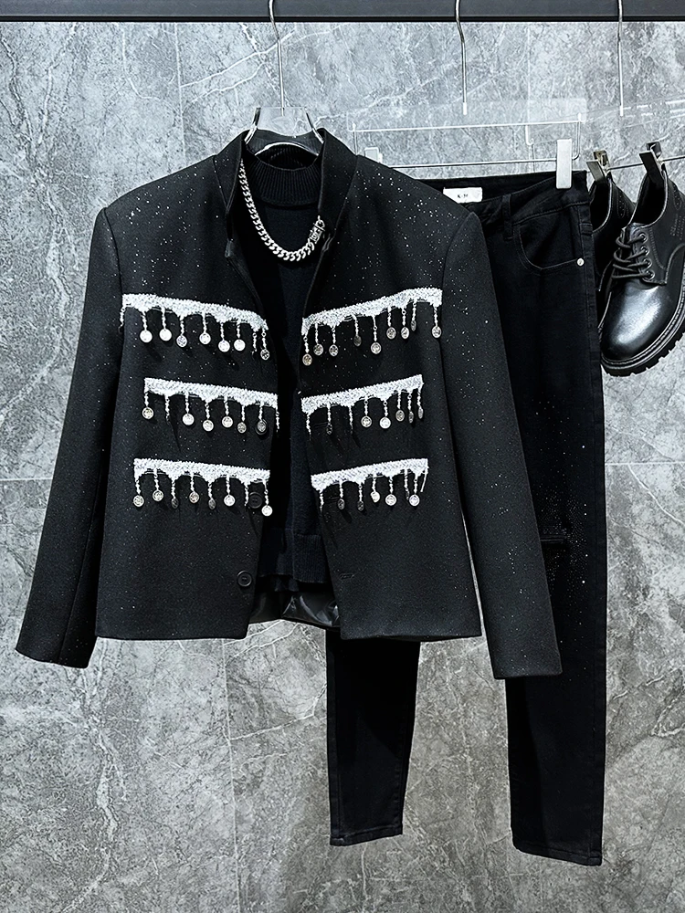 

Мужское модное повседневное пальто Bla ort Tailored Jaet в корейском стиле с воротником-стойкой, трендовое, с длинными рукавами, осенне-зимнее