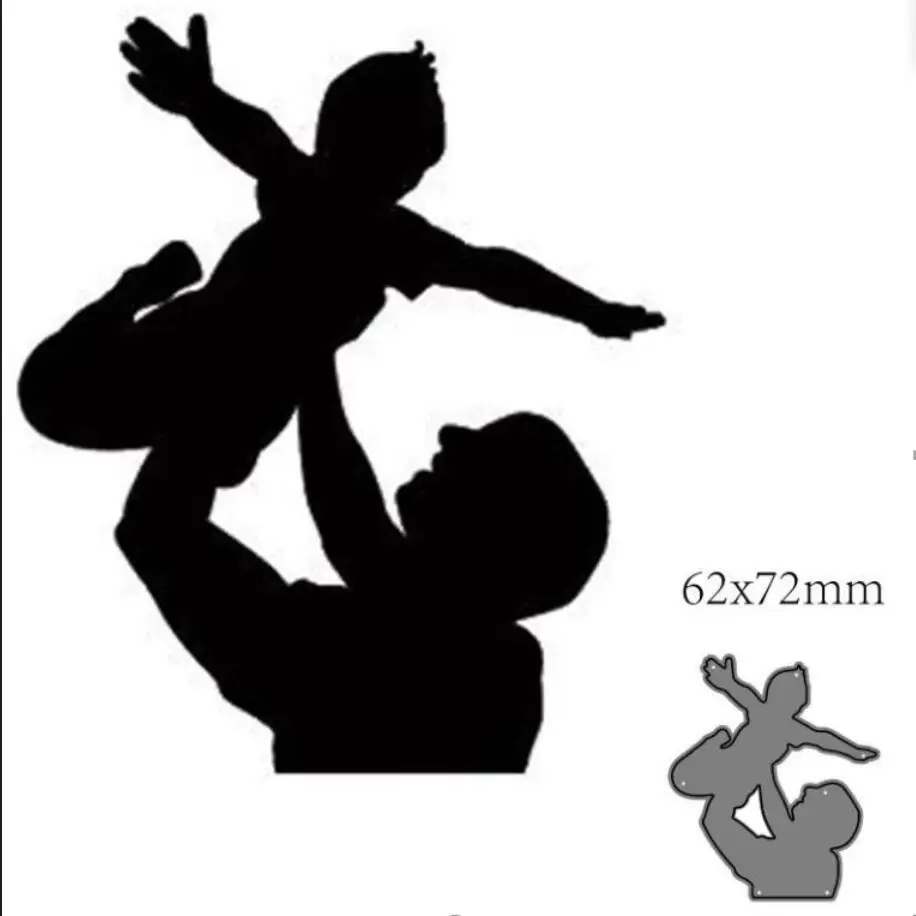 Father child hand Metal Cutting Dies Cut Mold Decoration Scrapbook Paper Craft Knife Mould Blade Punch Stencils