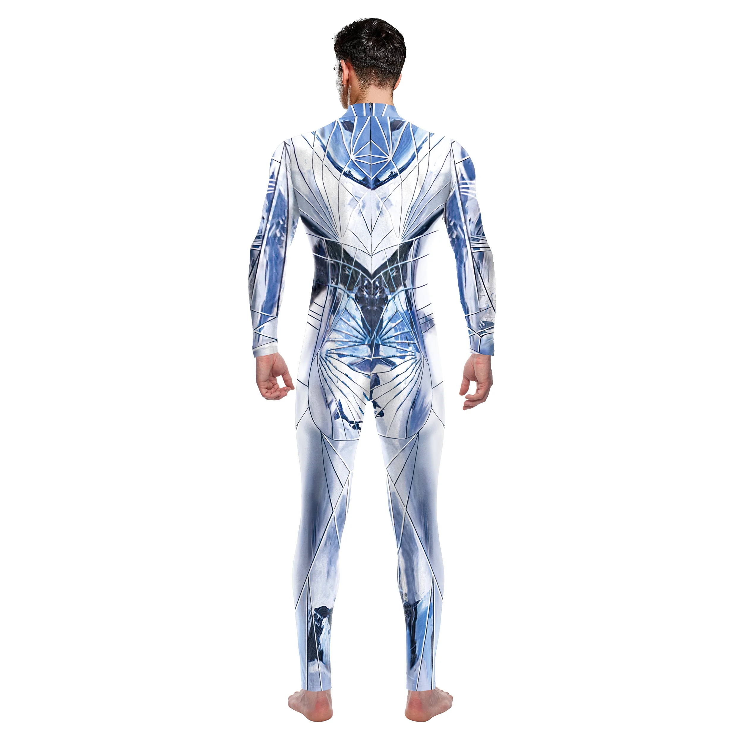 Glass Fragment Skinny 3D-Druck Karneval Bodysuit Damen Kostüm Herren Zentai Party Slim Jumpsuit Cosplay Fancy Outfit Monos Mujer – Detail 2