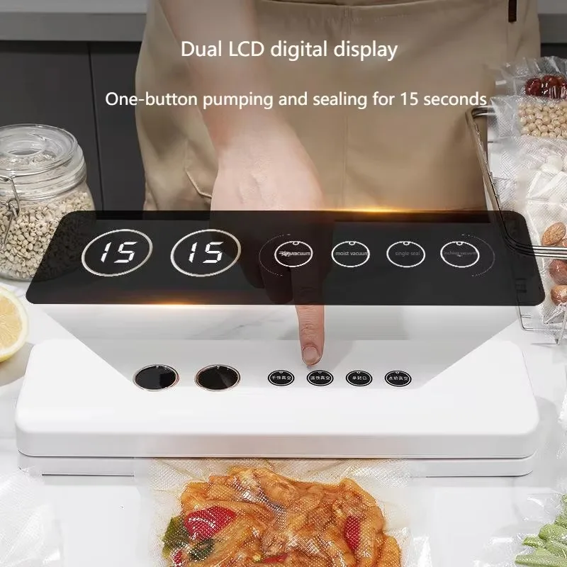 

High-quality wireless charging packaging machine with vacuum bag keeps fresh household food vacuum