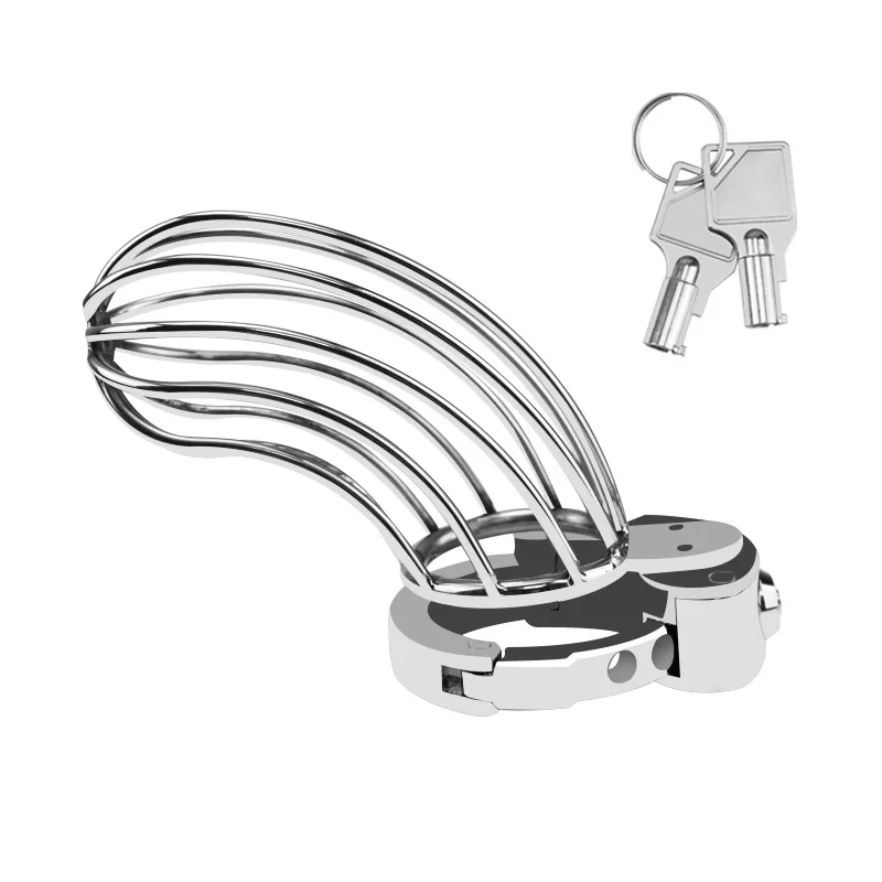 New Adjustable Male Chastity Cock Cage Penis Lock Adjustable Penis Ring Chastity Cage BDSM Sex Toys Drop Shipping