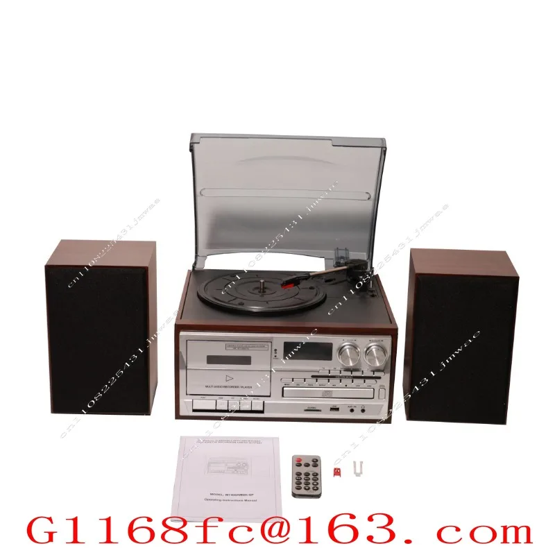 Multi Functional 10 in 1 Vinyl Record CD Cassette FMAM Radio Bluetooth Speaker Player