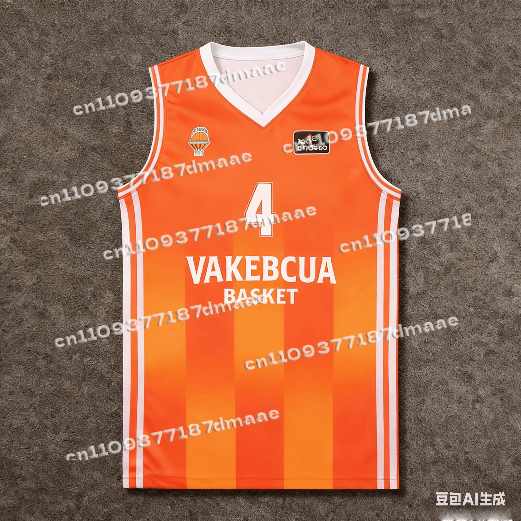 Camiseta de local de baloncesto de Valencia, Jaime Pradilla # 4 Chaleco de baloncesto, camiseta deportiva de secado rápido para exteriores para hombre