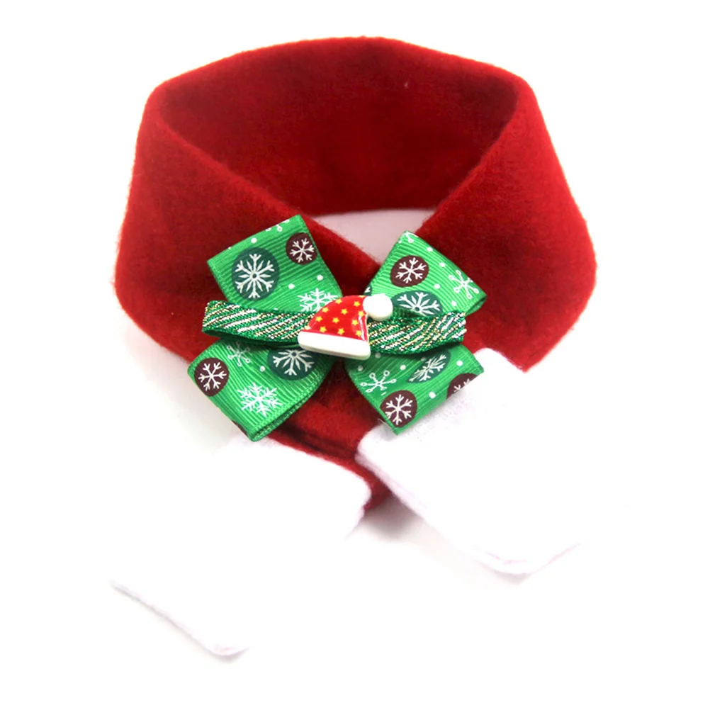 

Set Dog Cat Christmas Santa Hat Scarf Winter Outfit Size S Holiday Pet Warm Costume Clothes Dog Christmas Costume