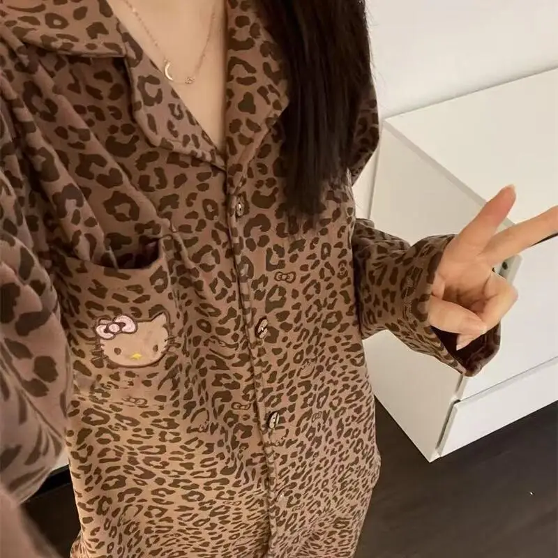 

Fashion Cartoon Women's Home Clothes Set Spicy Girl New Long Sleeve Long Pants Warm Sleepwear Two Piece Set Comfortable Soft