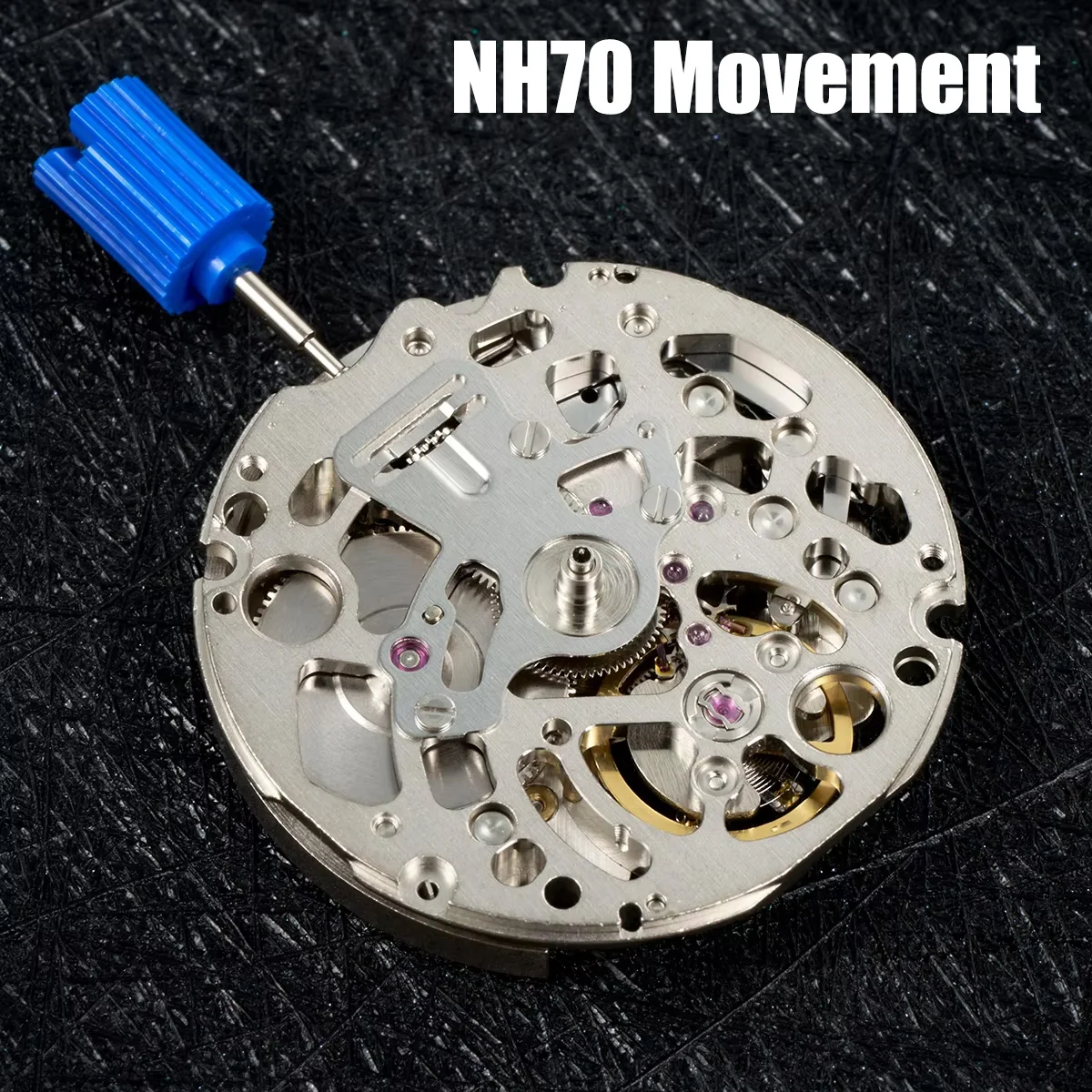 Original NH70 NH70A Mechanical Movement 24 Jewels Skeleton Mechanism Modification Automatic Watch Japan Replace Movement DIY