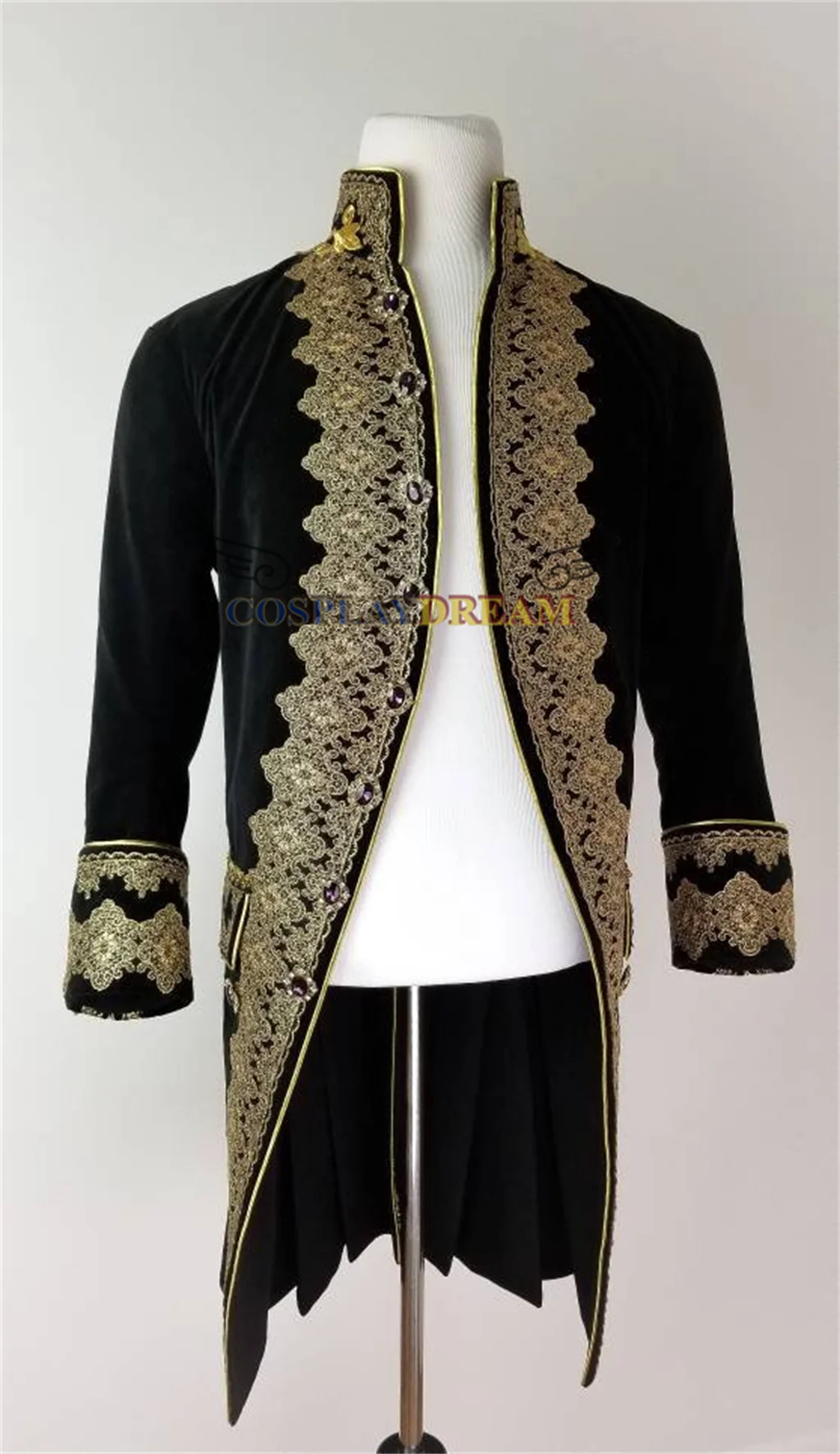 18th Century Men's Rococo Costume Baroque Frock Coat Marie Antoinette Jacket Luxurious court jacket vintage theater costume