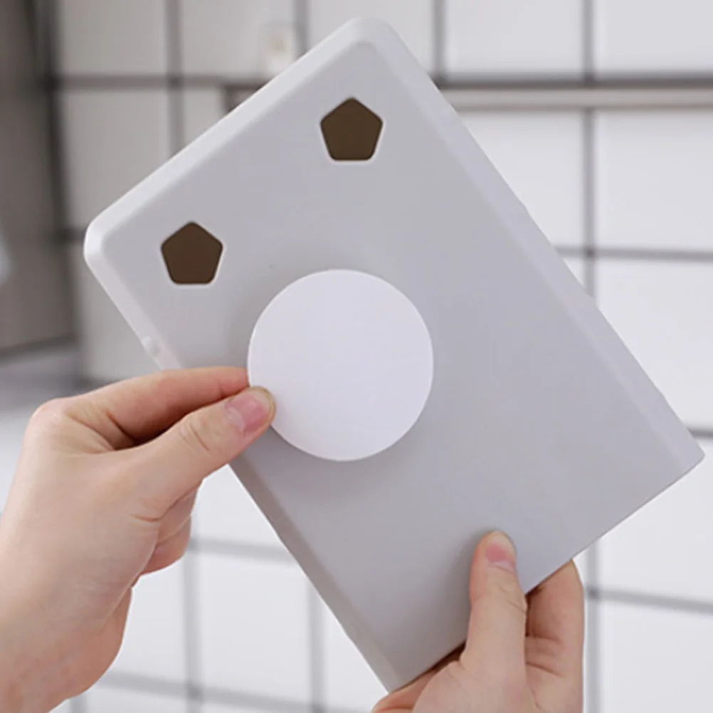 Kitchen Paper Towel Holder Tissue Box No Drilling Adhesive Tissue Storage Box Container (Beige) tissue paper box