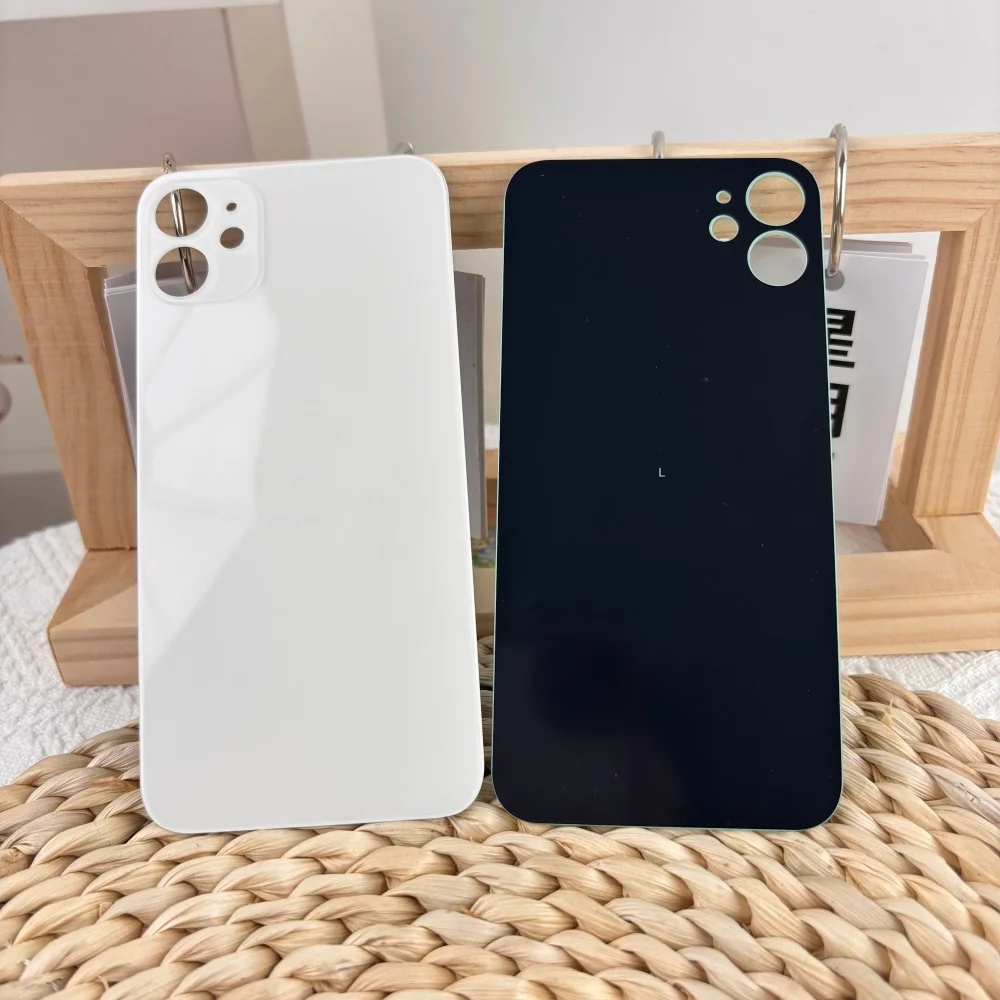 Back Glass Panel For Apple iPhone 11 Rear Battery Cover Replacement Housing Door, Precise Cut Tempered Glass Repair Spare Parts