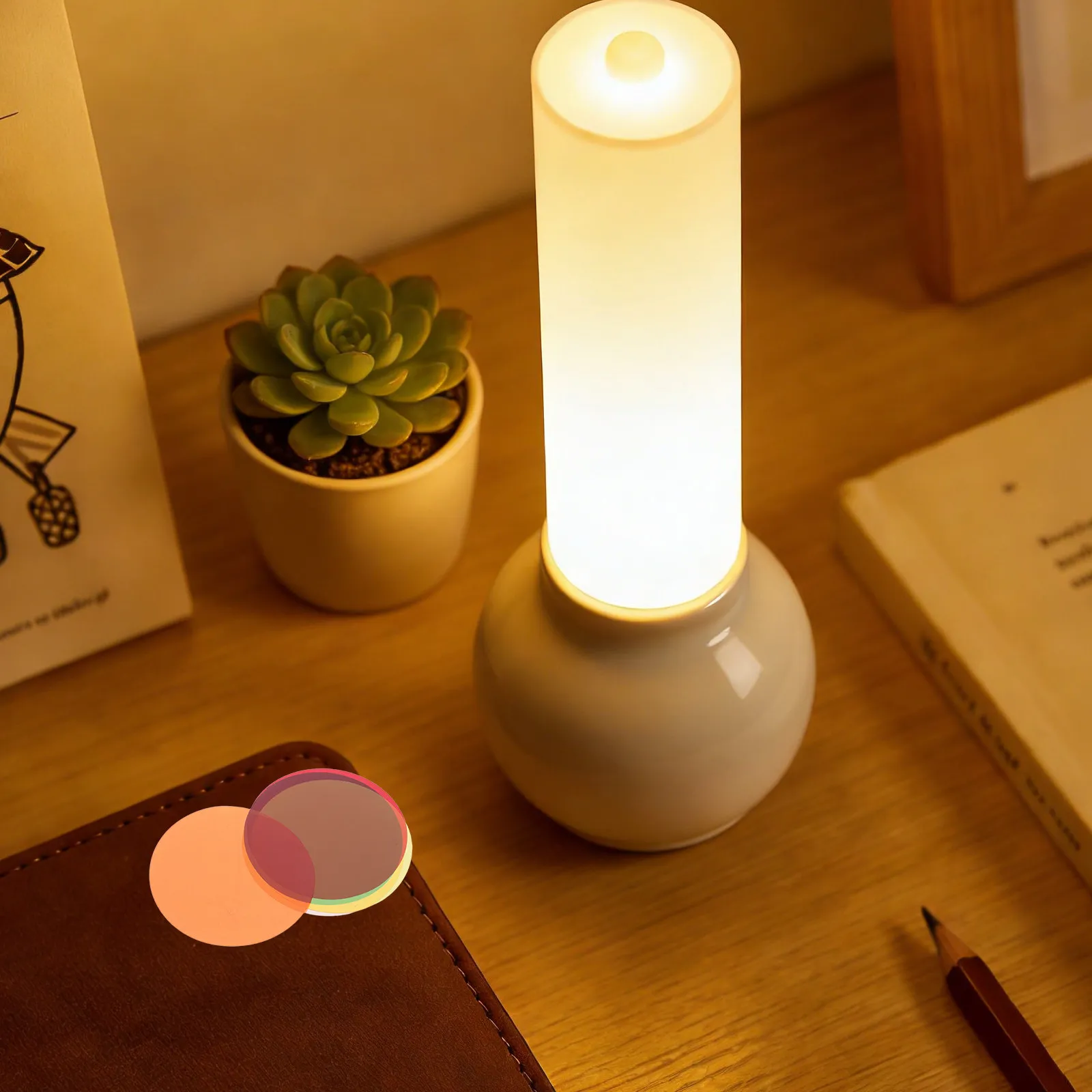 15Pcs Peel Stick Color Correction Light Gel Filters Ambient Lighting Warm Glow Soft Diffuser Film Round Adhesive Spotlight Lamp