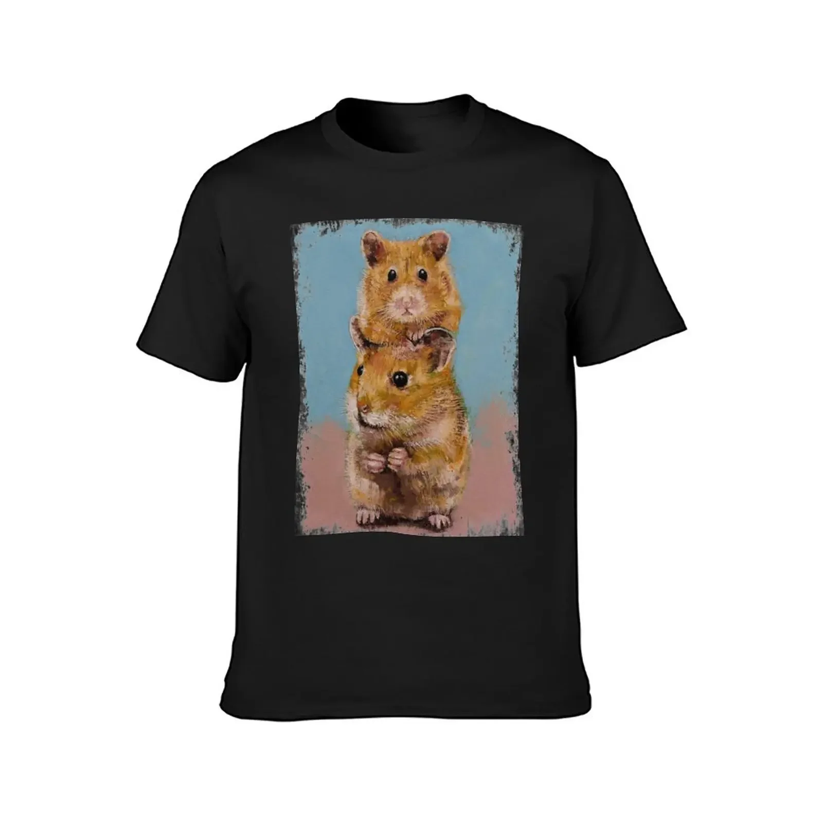 Hamsters T-Shirt summer top animal prinfor boys anime tshirt blue archive men clothes