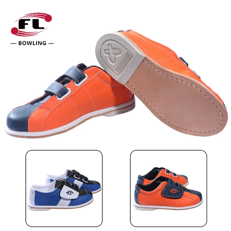 Unisex Big Size 34-48 Unisex Bowling Shoes with Non-slip Sole Women Men Hook Loop Design Cushioning Indoor Sneakers for Bowling