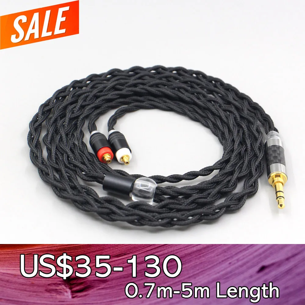 

LN007451 Pure 99% Silver Inside Headphone Nylon Cable For Sony IER-M7 IER-M9 IER-Z1R Earphone Headset