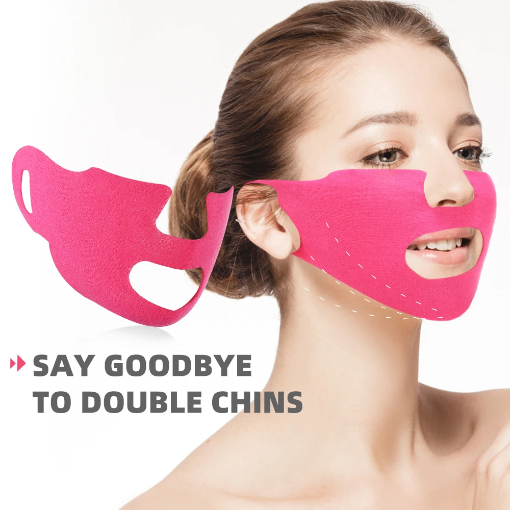 V Shape Face Lift Mask Gel Moisturizing Brightening Anti Wrinkle Chin Cheek V Line Firming Lift Belt Reduce Double Chin Skincare