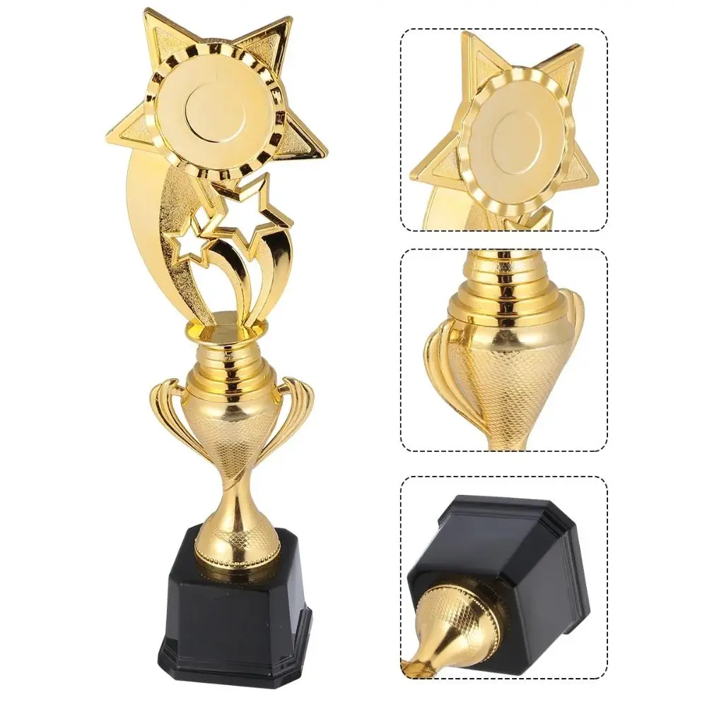 Golden Plating Award Trophy Plastic Stars Reward Prize Cup Souvenir Competition Sports Game Winner Award Trophy Toy